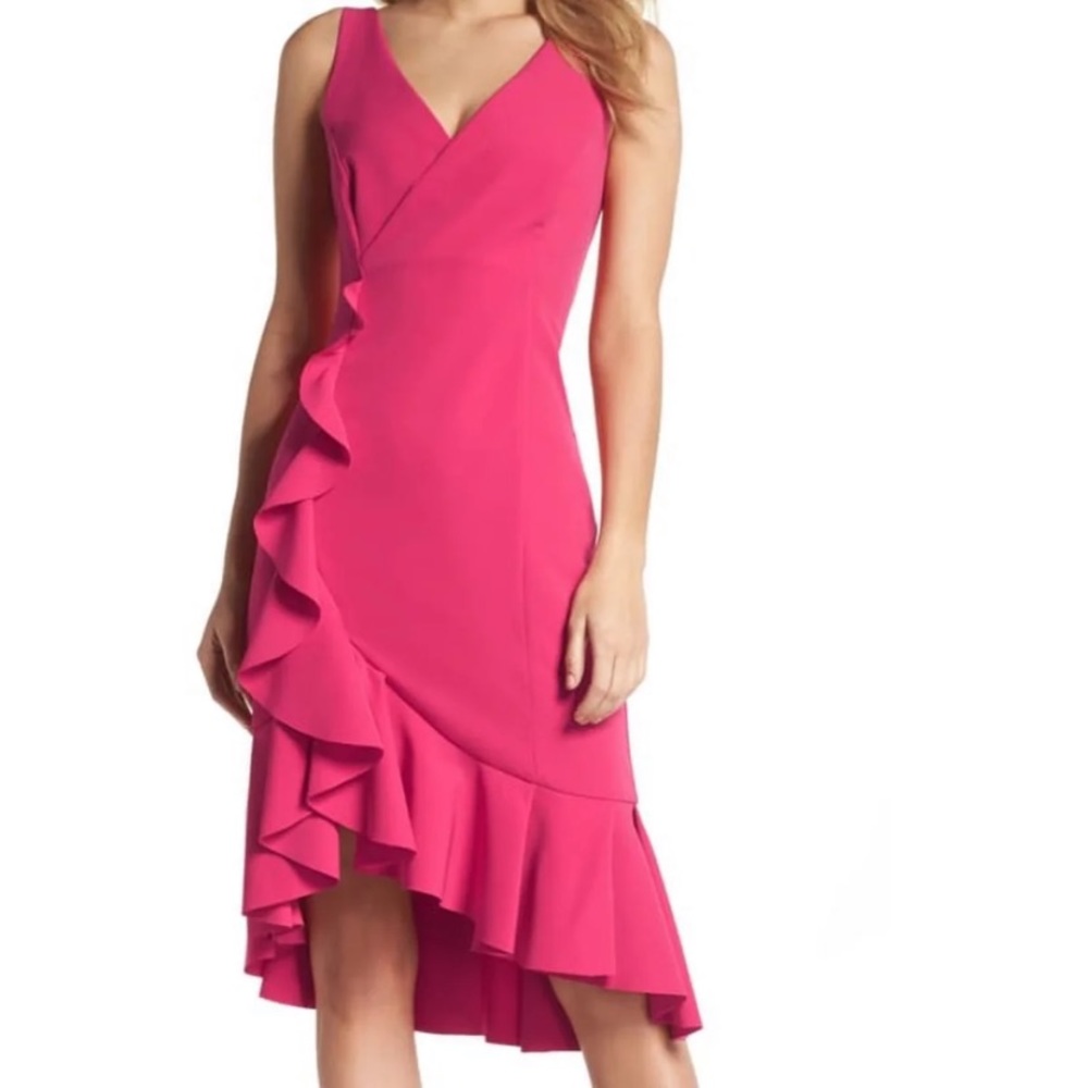 Vince Camuto Laguna Ruffle Sheath Dress